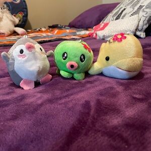 Adorable Plush Toy Keychain Set